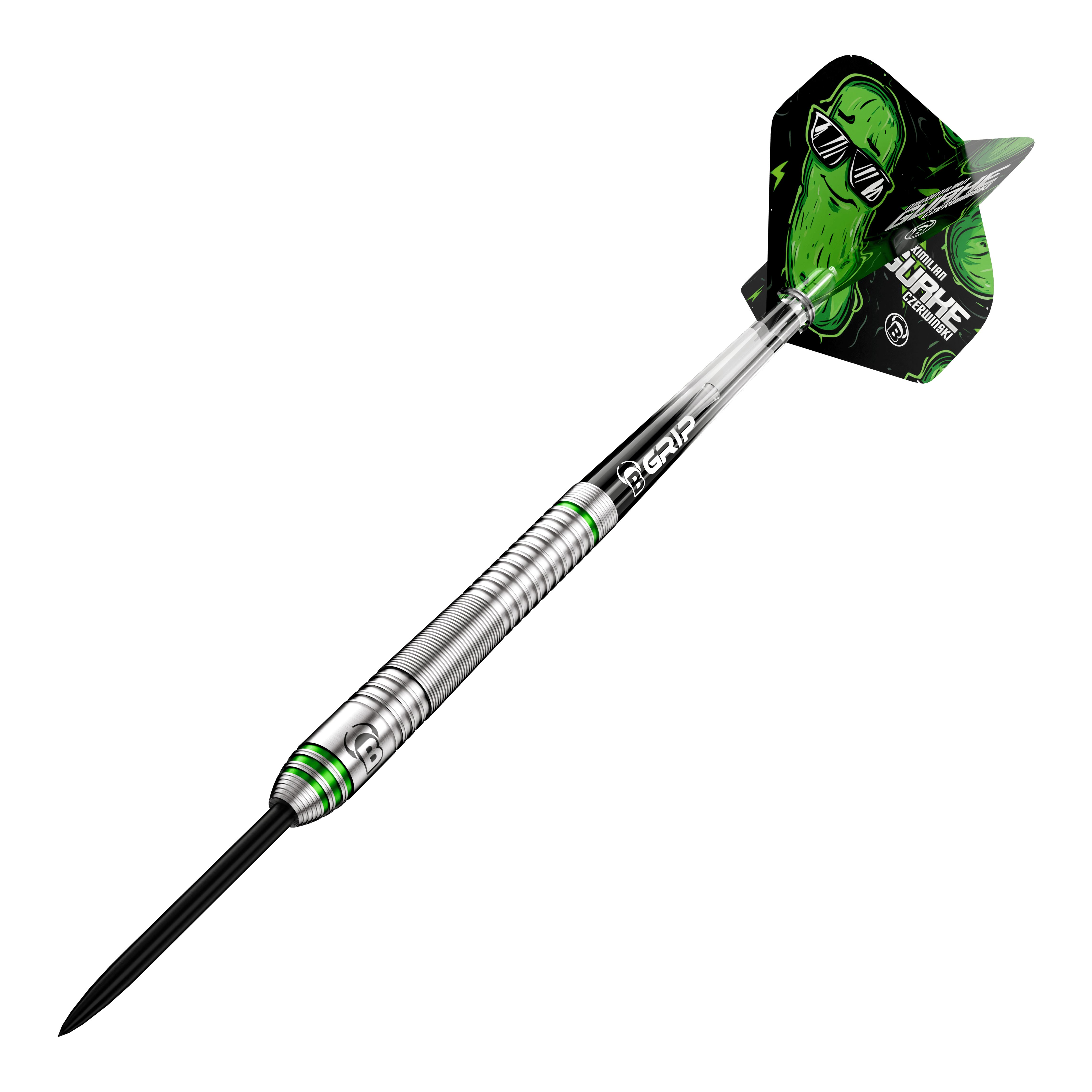 Bulls Max Czerwinski Gurke Steeldarts - 23g Bulls Max Czerwinski Gurke Steeldarts mit 23 Gramm Gewicht. Die Abbildung präsentiert das Produkt aus einem anderen Blickwinkel.