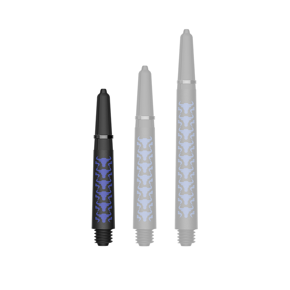 Bulls NL Capo Carbon Shafts - Blau Abgebildet ist ein einzelner BullsNL Capo Carbon Shaft in Blau, InBetween, 38mm. Der Schaft besteht aus robustem Carbonmaterial.