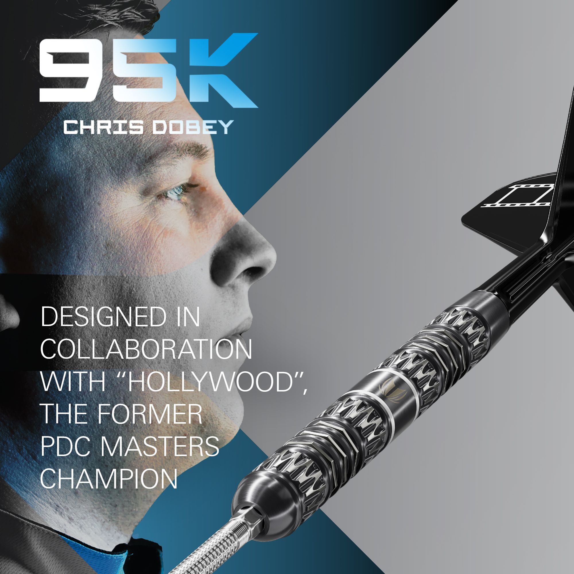 Target Chris Dobey 95K Swiss Point Steeldarts Das Bild zeigt die Target Chris Dobey 95K Swiss Point Steeldarts. Die Darts sind hochwertig verarbeitet und für Präzision entwickelt.