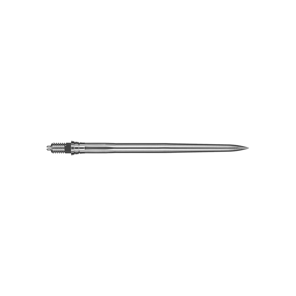 Caliburn EZ-EVO Dartspitzen - Smooth - Silber Das Bild zeigt vermutlich silberne, glatte Dartspitzen mit 40 mm Länge. Diese Dartspitzen sind aus der Caliburn EZ-EVO Serie.