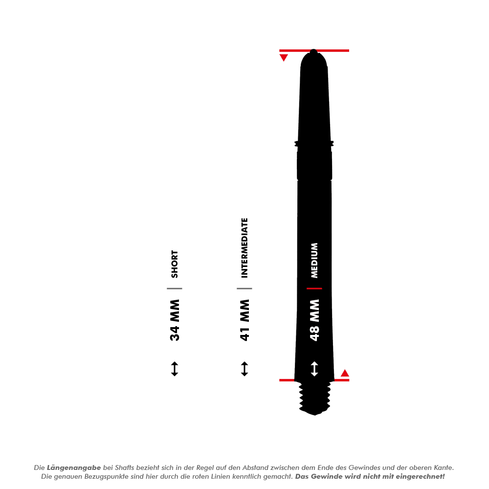 Target Pro Grip Spin Shafts - 3 Sets - Schwarz