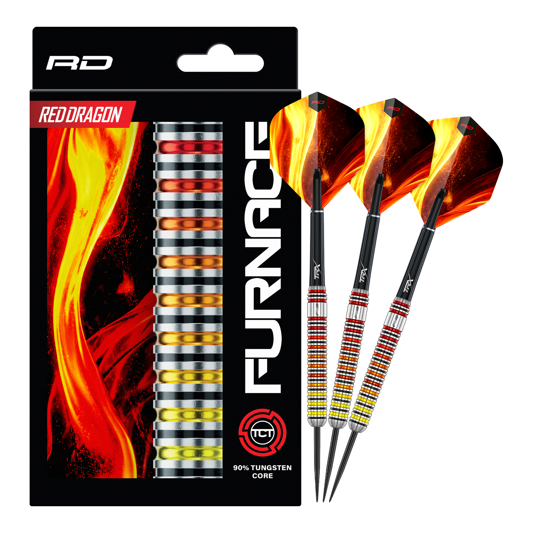 Red Dragon Furnace Steeldarts Auf dem Bild sind die Red Dragon Furnace Steeldarts vollständig abgebildet. Das Produkt wird in seiner Gesamtheit präsentiert.
