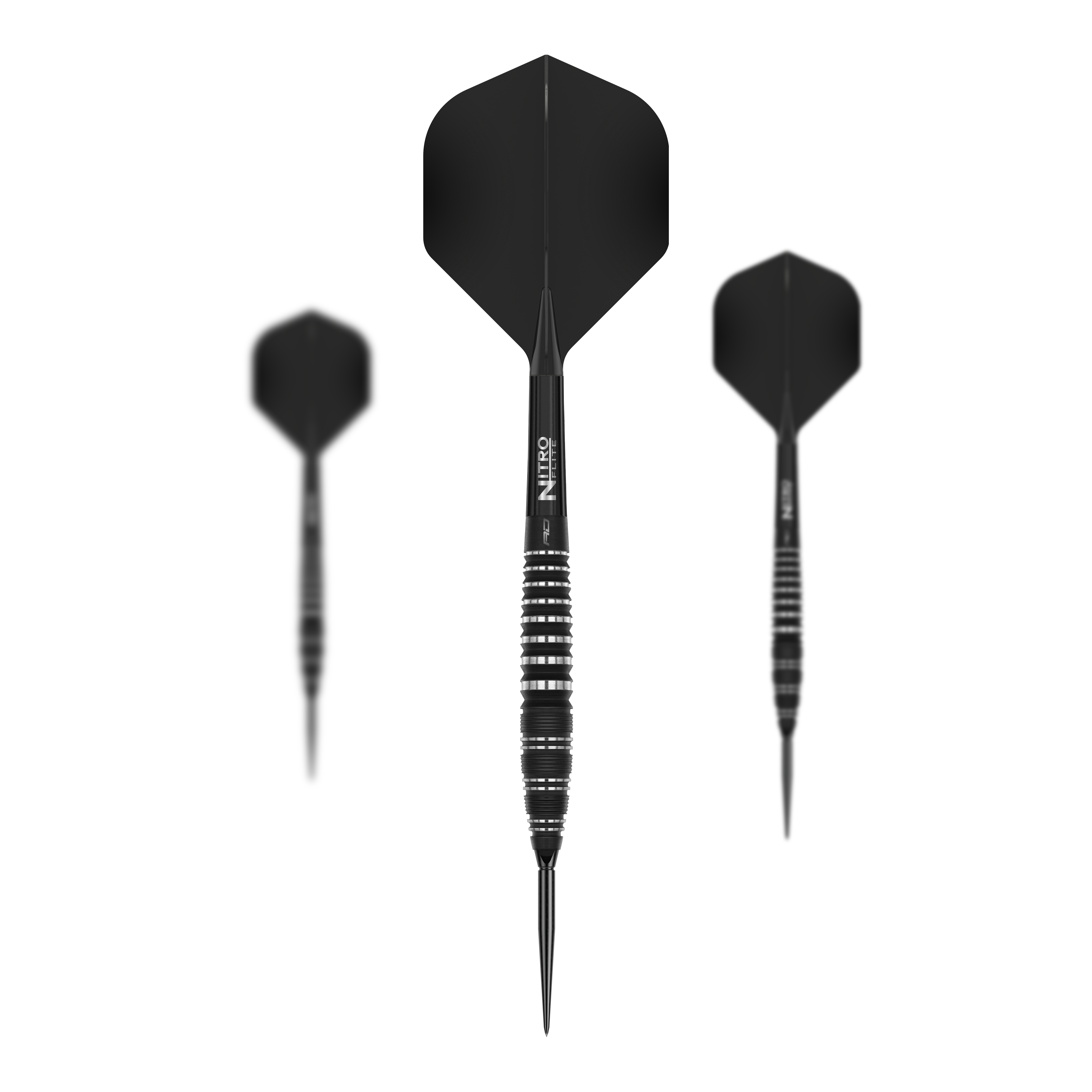 Diese Abbildung zeigt die Red Dragon Sable Bomb Switch Point Steeldarts als Set. Das Set eignet sich ideal für professionelle und Hobby-Dartspieler.