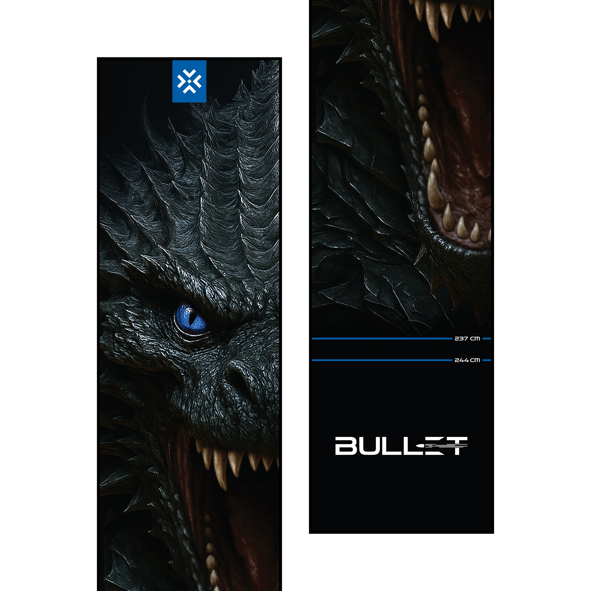 Bullet Hydra Dartmatte Bullet Hydra Dartmatte ist klar abgebildet. Sie schützt den Boden beim Dartspiel.