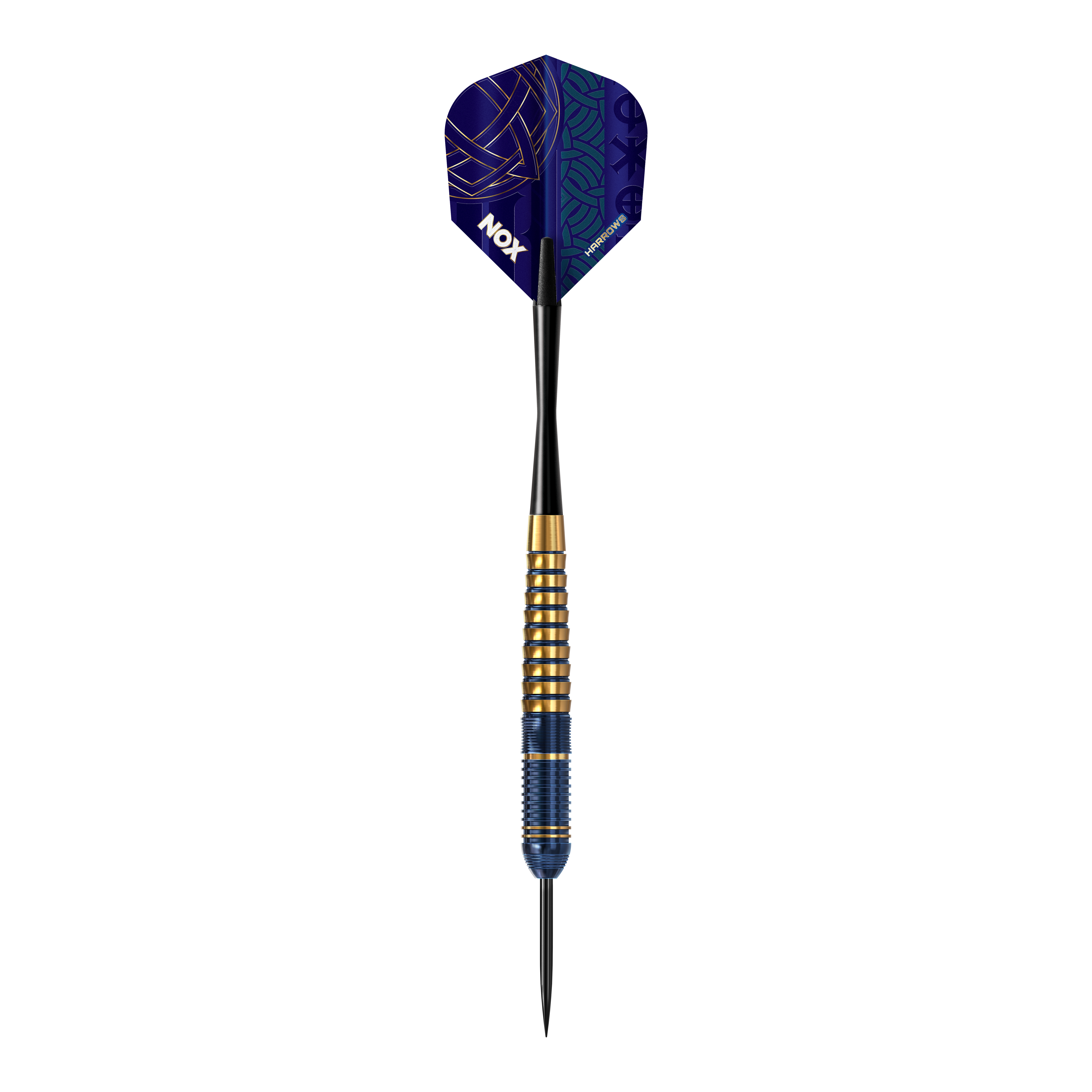 Harrows Nox Premium Brass Steeldarts Das Bild präsentiert die Harrows Nox Premium Brass Steeldarts. Diese Pfeile sind ideal für Steeldart-Spieler und bieten eine gute Verarbeitung.