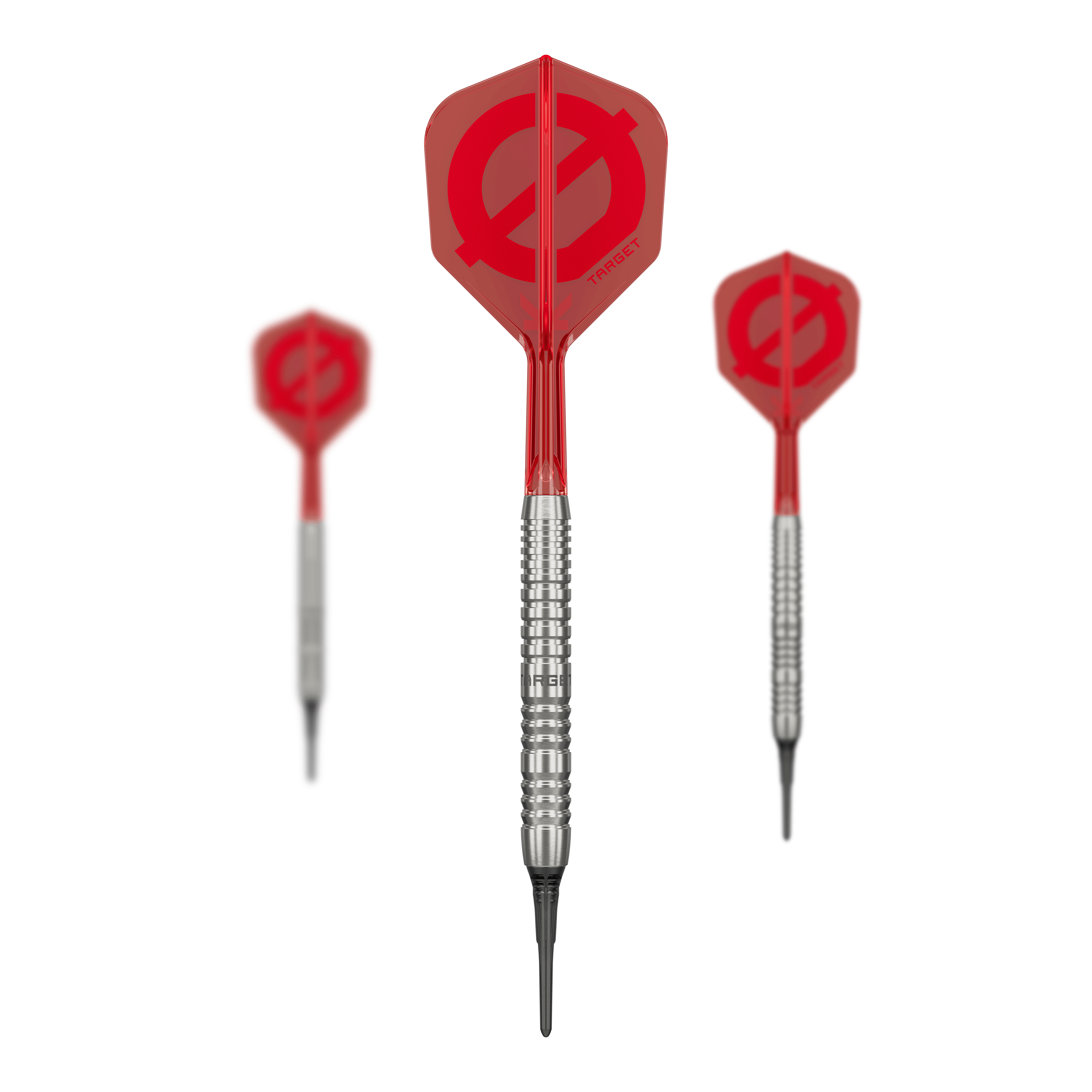 Target Group O 12 Softdarts Das Produkt Target Group O 12 Softdarts ist auf dem Bild zu sehen. Die Darts sind nebeneinander angeordnet.