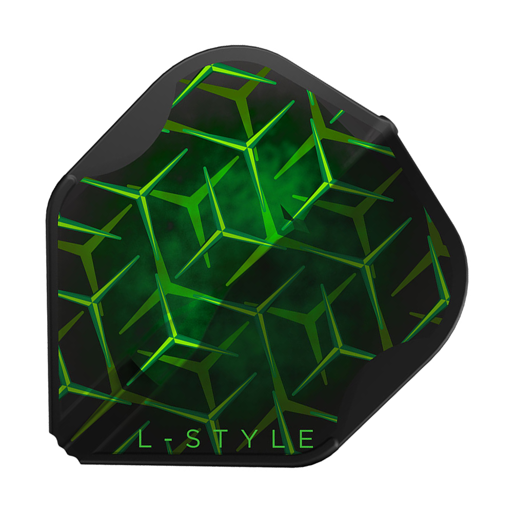 L-Style Lukas Wenig V1 Black L1EZ Flights L-Style Lukas Wenig V1 Black L1EZ Flights sind als Einzelstück mit mattem Finish abgebildet. Die schwarze Farbe hebt die Struktur hervor.