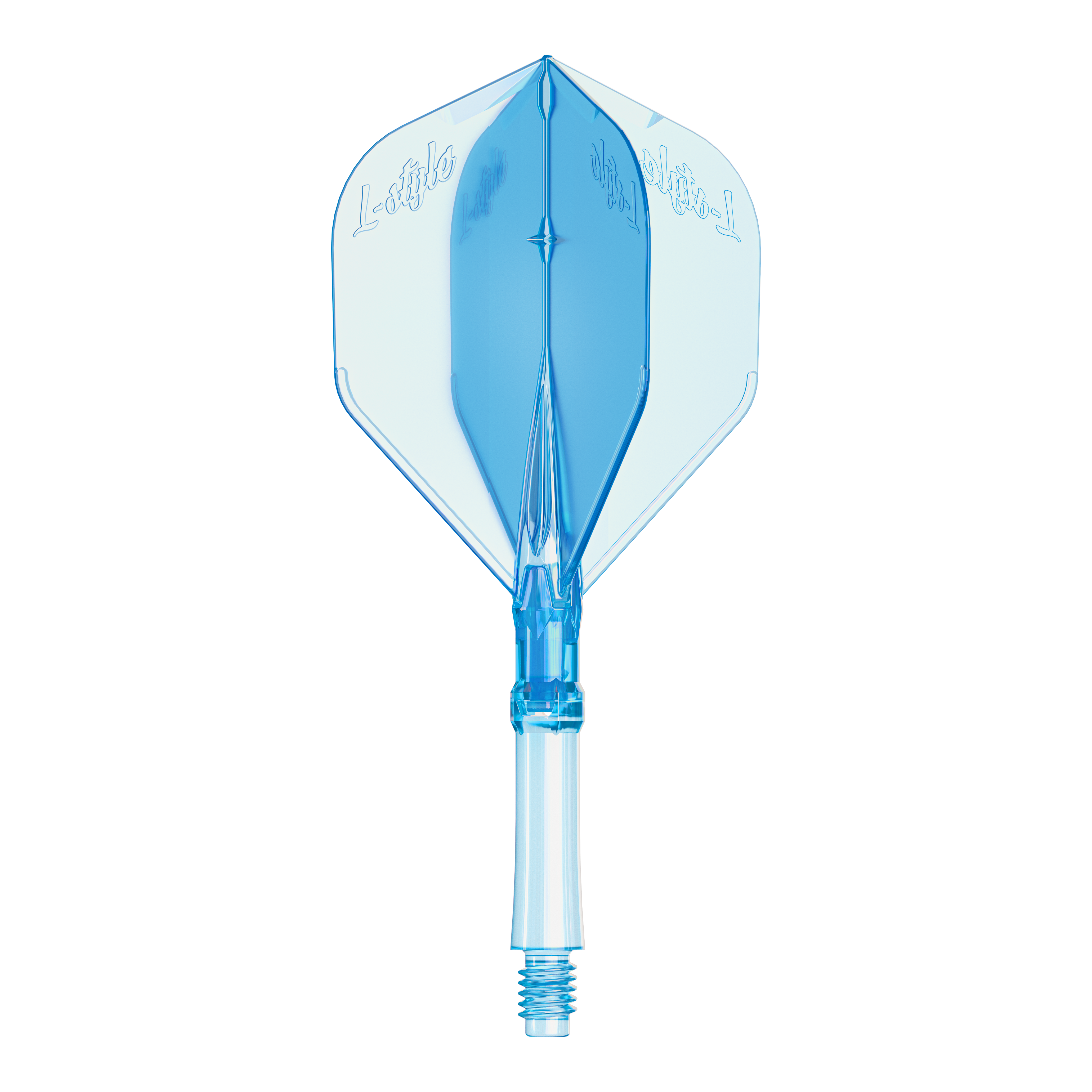 L-Style L-Sytem Flights - Clear Blue-260 Abgebildet sind L-Style L-System Flights in klarer blauer Farbe, Größe Medium. Diese Flights dienen als Ersatzteile für Dartpfeile.