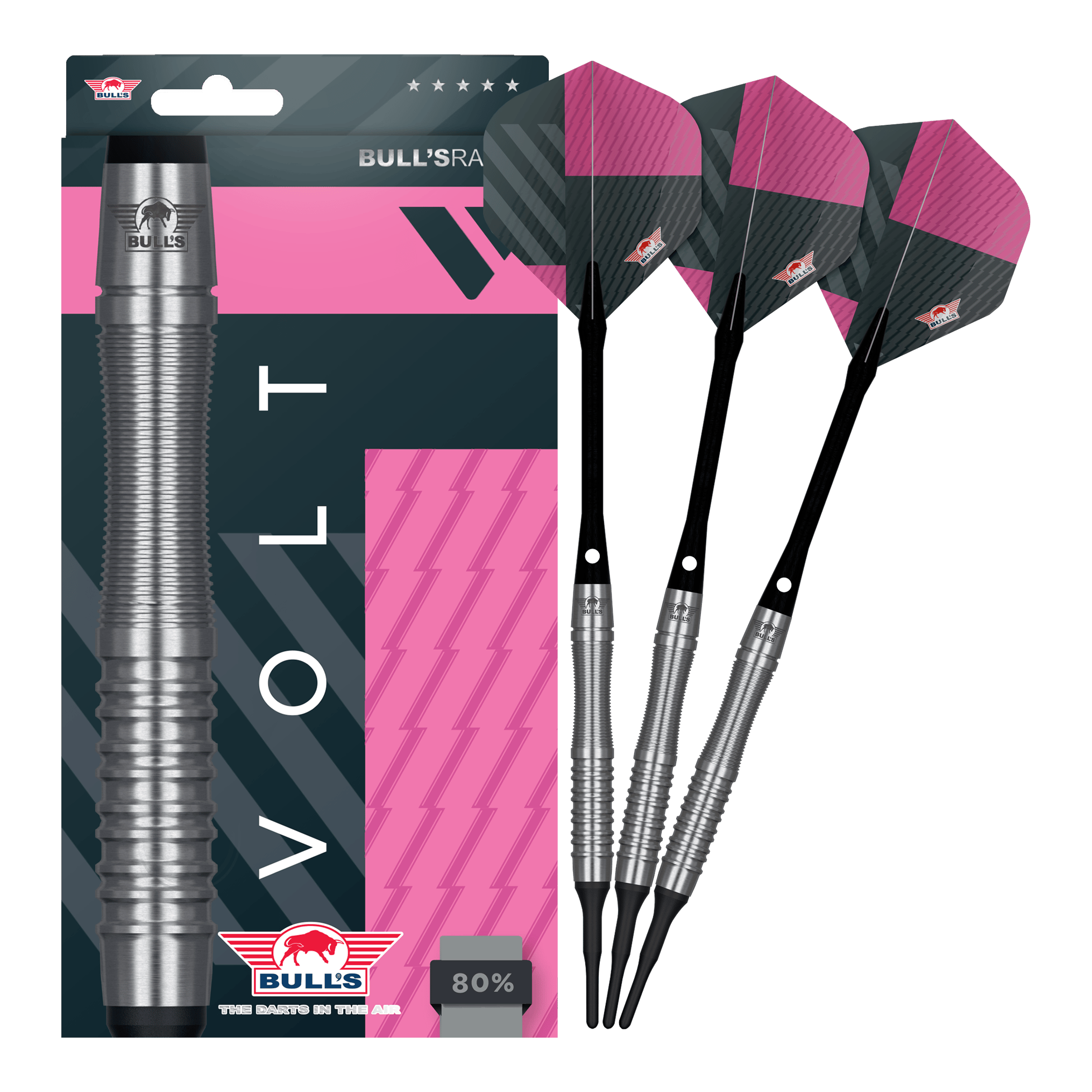 Bulls NL Volt Pink Softdarts - 19g Bulls NL Volt Pink Softdarts - 19g