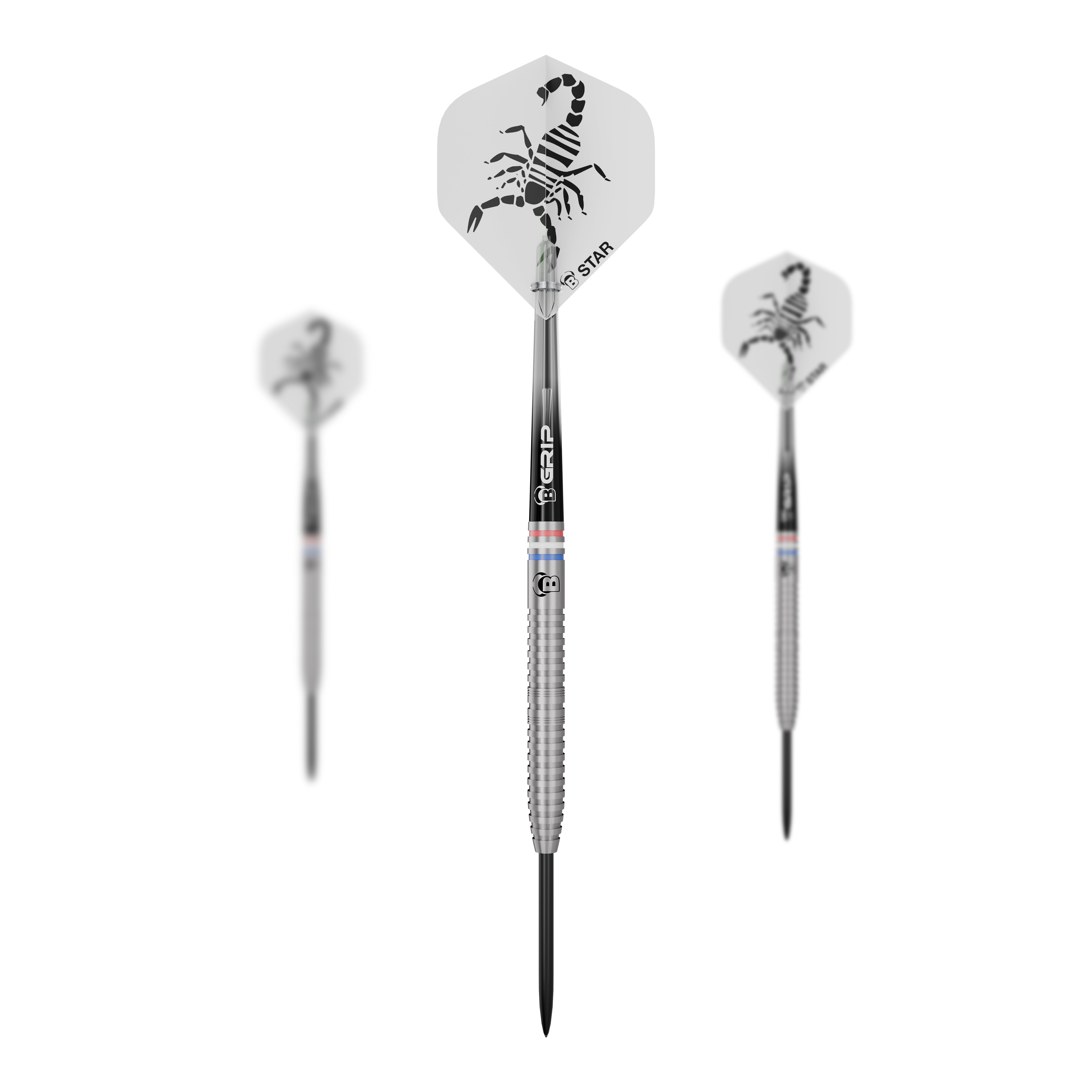 Bulls Challenger Kendji Steinbach Steeldarts - 23g Dieses Bild zeigt ein Set der Bulls Challenger Kendji Steinbach Steeldarts - 23g. Die Darts sind für Präzision und ein komfortables Spielerlebnis gestaltet.