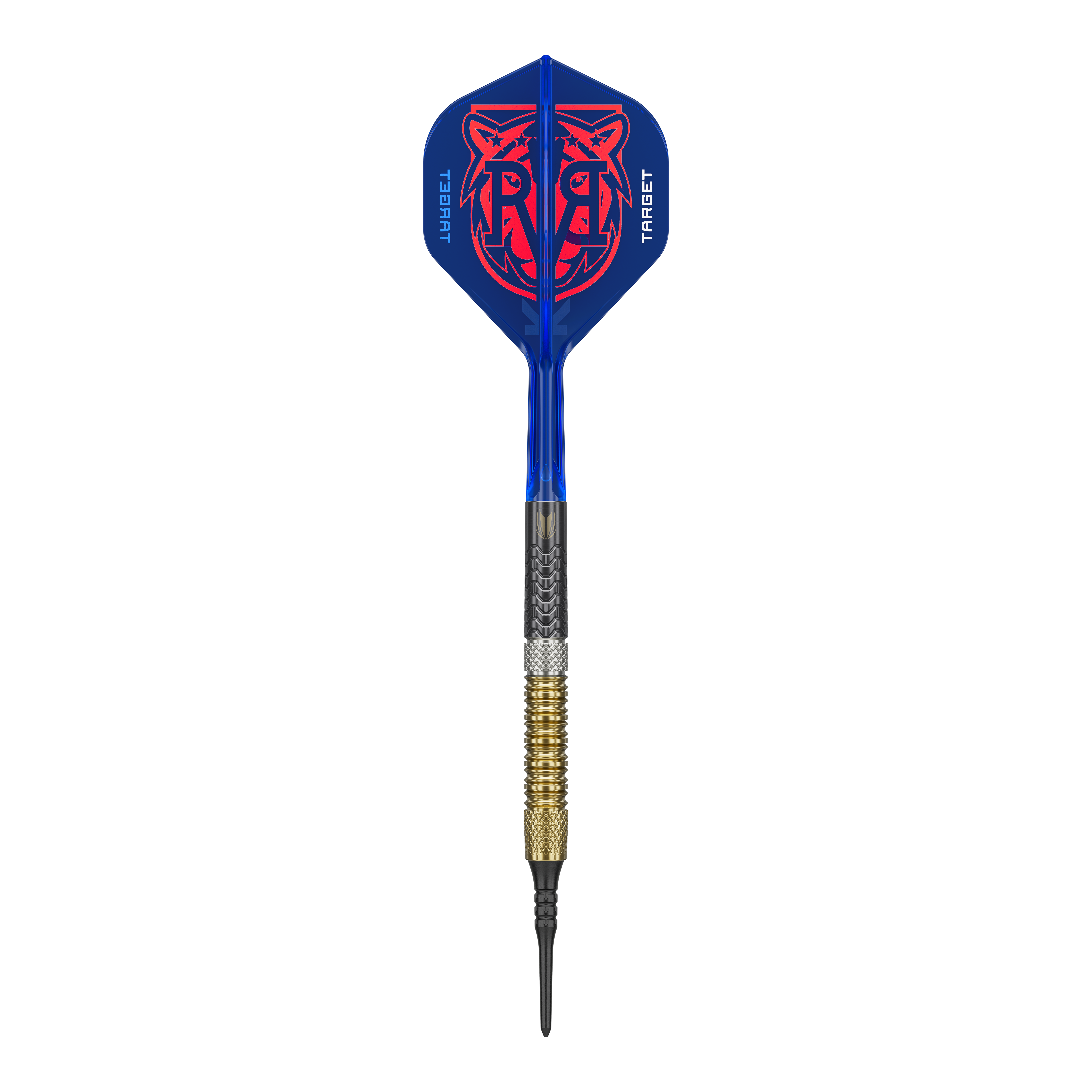 Target Raymond Van Barneveld GEN6 Softdarts Das Bild zeigt die Target Raymond Van Barneveld GEN6 Softdarts. Die Darts sind deutlich sichtbar dargestellt.