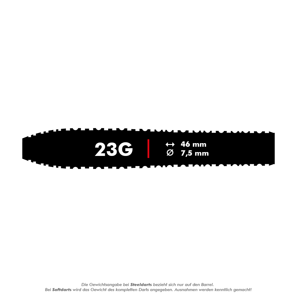 Shot ZEN Torpedo Turbo Point Steeldarts - 23g Hier sieht man Shot ZEN Torpedo Turbo Point Steeldarts - 23g. Die Steeldarts sind auf dem Bild abgebildet.
