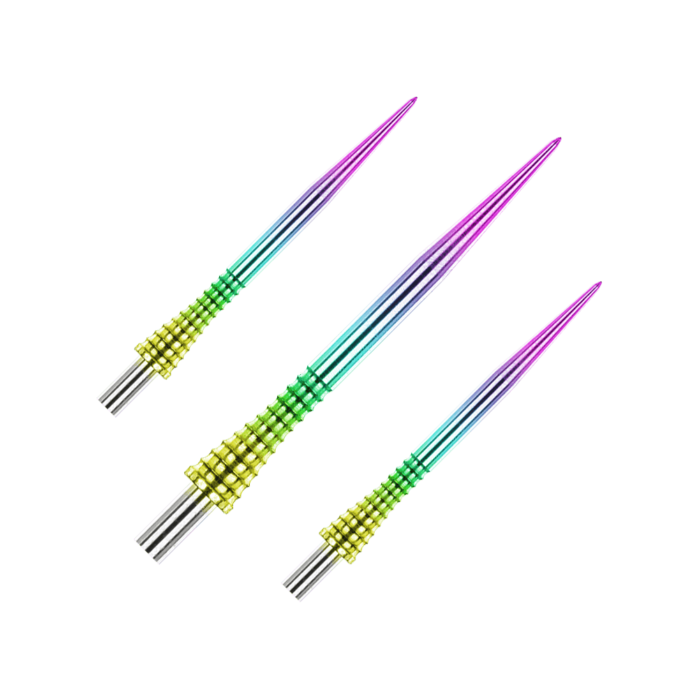 Red Dragon Raptor Gripped Rainbow Steeldartspitzen 30mm Das Produkt Red Dragon Raptor Gripped Rainbow Steeldartspitzen 30mm ist als Set abgebildet. Die Spitzen haben ein spezielles Muster.
