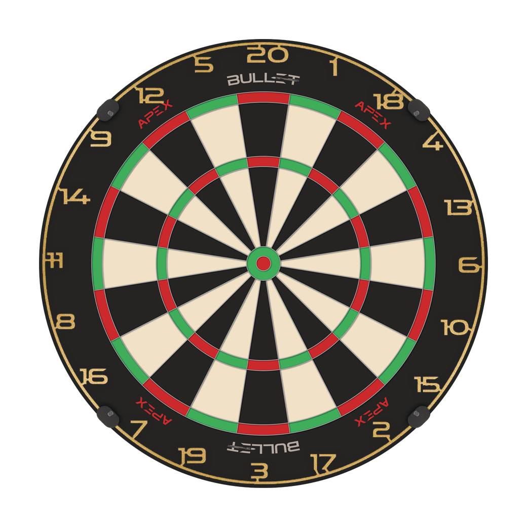 Bullet Dartboard Zahlenring Abgebildet ist ein goldener Zahlenring für ein Dartboard. Es wird das Produkt 'BT1000160 Bullet Dartboard Zahlenring Gold 2' dargestellt.