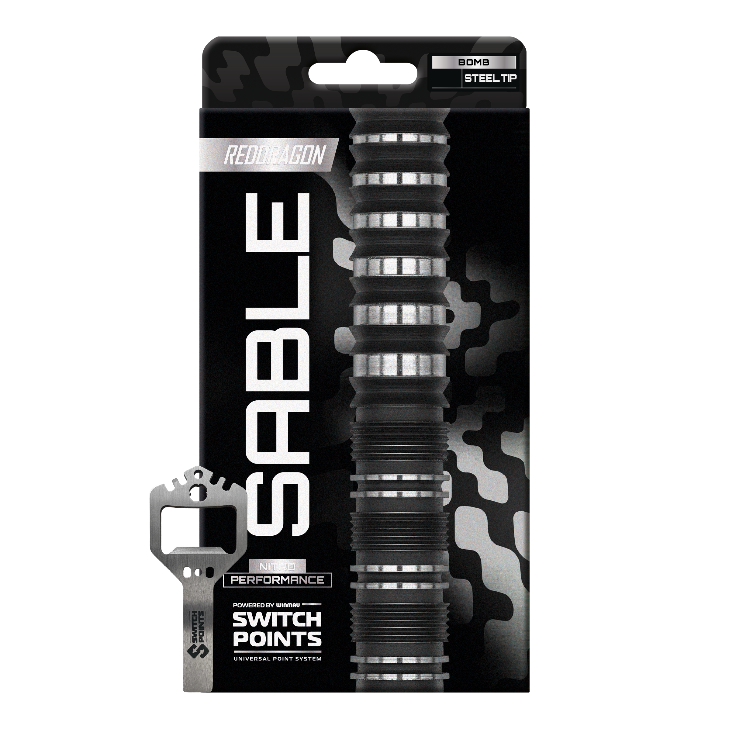 Red Dragon Sable Bomb Switch Point Steeldarts Zu sehen ist das Produkt Red Dragon Sable Bomb Switch Point Steeldarts. Diese Steeldarts eignen sich besonders für ambitionierte Dartspieler.