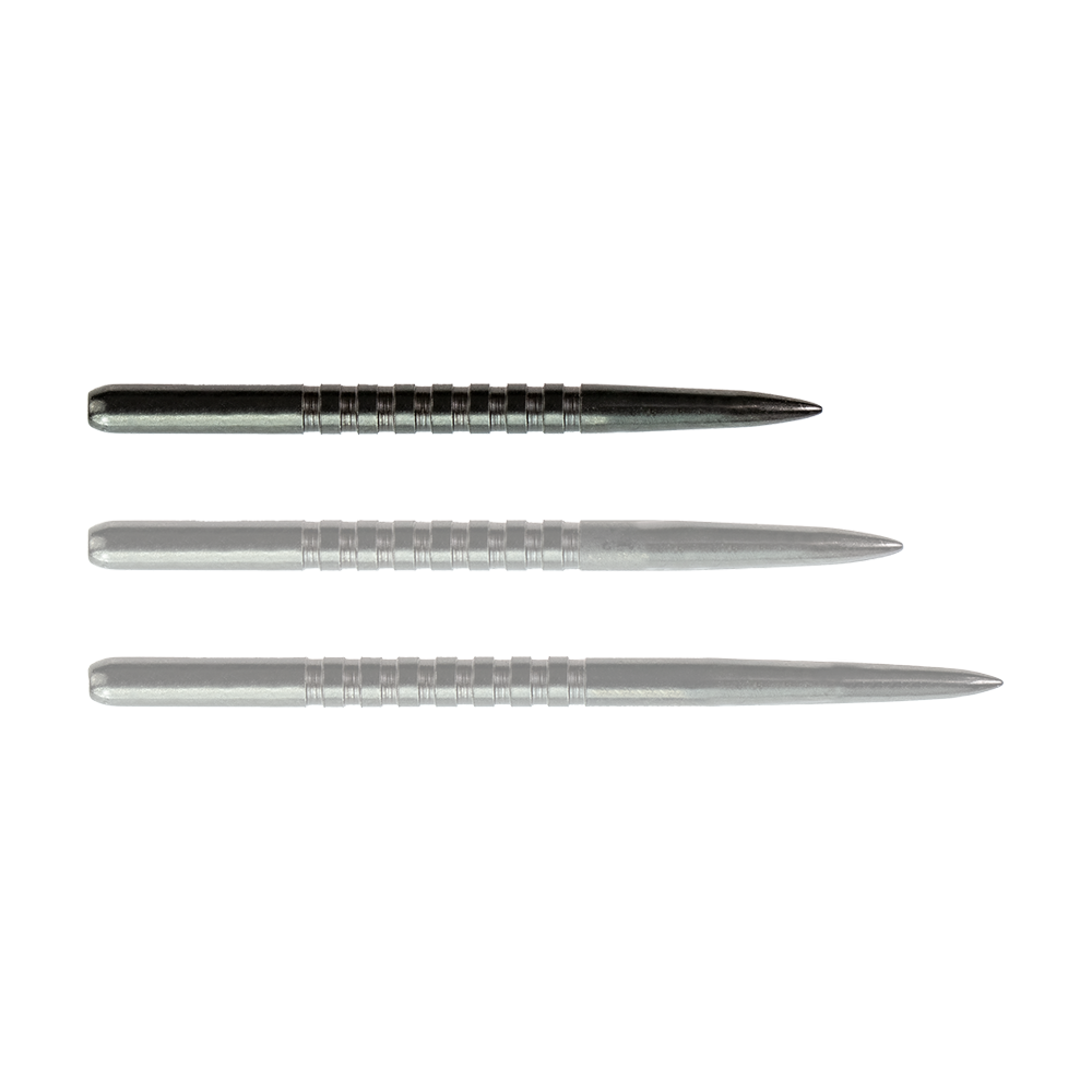 57751_Bulls_GP3_Steeldartspitzen_Schwarz_34mm_1029ypaEReEQPy Das Bild zeigt drei schwarze Steeldartspitzen des Modells "Bulls GP3". Die Spitzen liegen nebeneinander auf weißem Hintergrund.