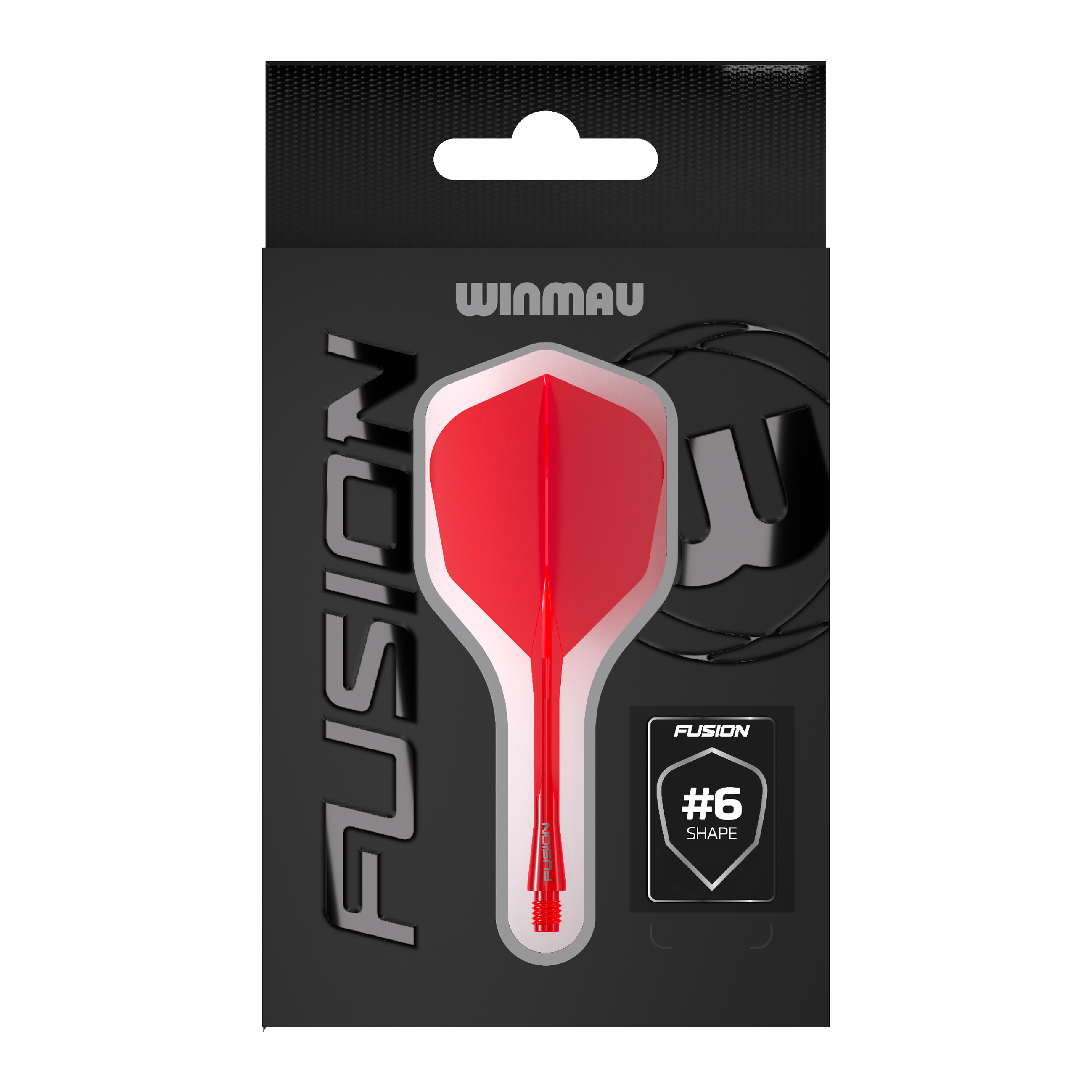 Winmau Fusion Flight-Shaft-System No6 Rot Hier ist das Winmau Fusion Flight-Shaft-System No6 in Rot abgebildet. Dieses Produkt ist ideal für Dartspieler geeignet.