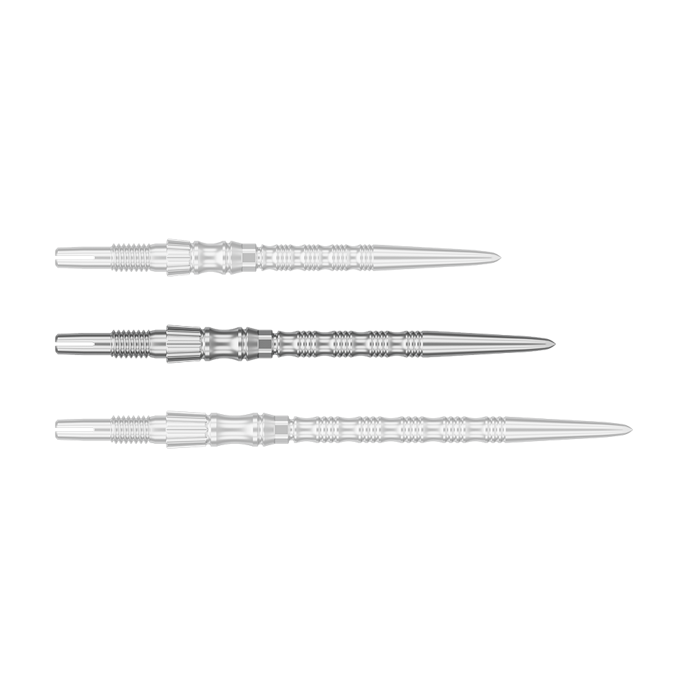 Dieses Bild zeigt eine einzelne silberne Dartspitze mit einer Länge von 35 mm. Vermutlich handelt es sich um das Modell 'Target SwissPoint Signature TRB Dartspitzen'.