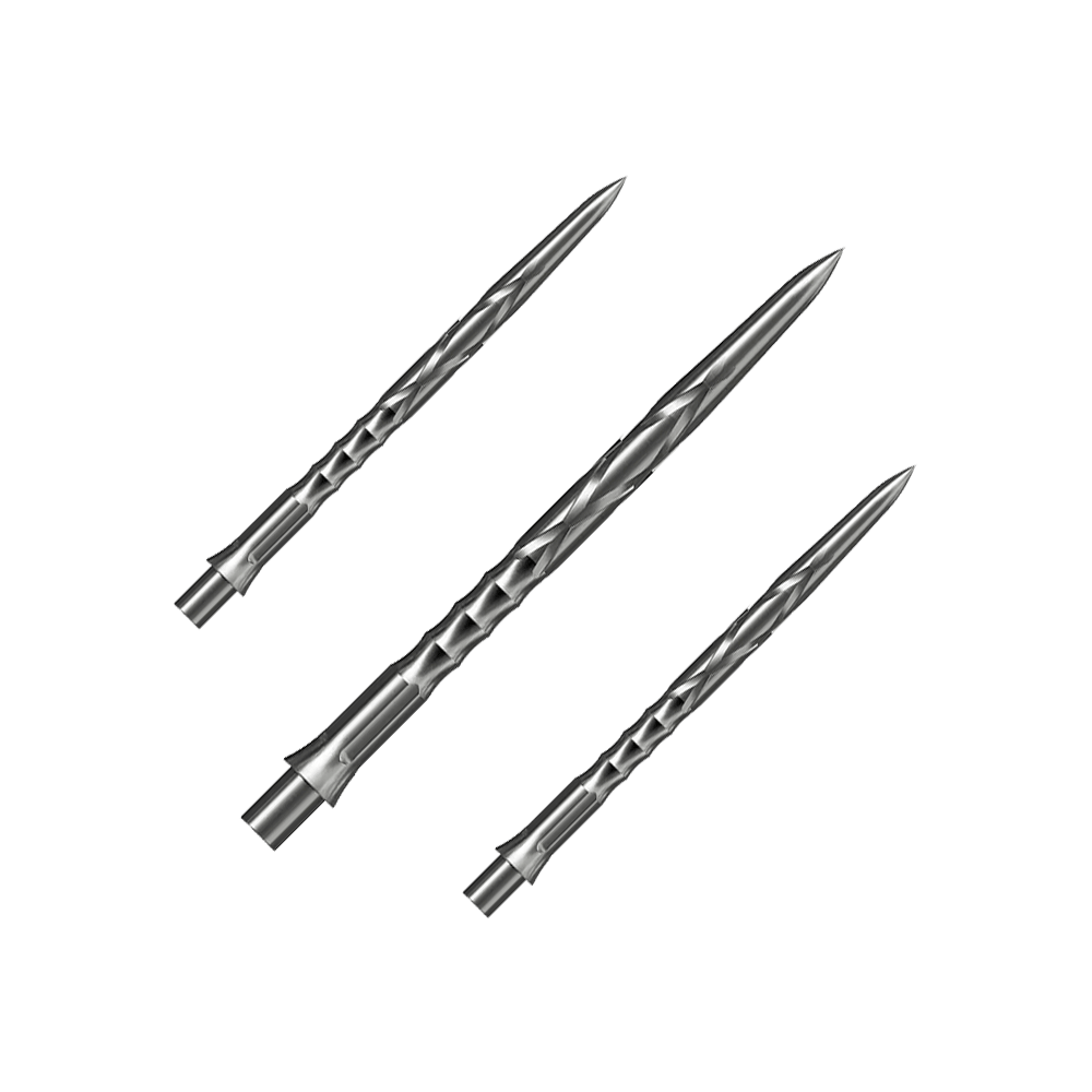 Caliburn System Steeldartspitzen - HAN G2 - Silber Das Bild zeigt Steeldartspitzen des Caliburn Evo Systems in Silber, 36mm. Die Spitzen sind für Steeldarts geeignet.