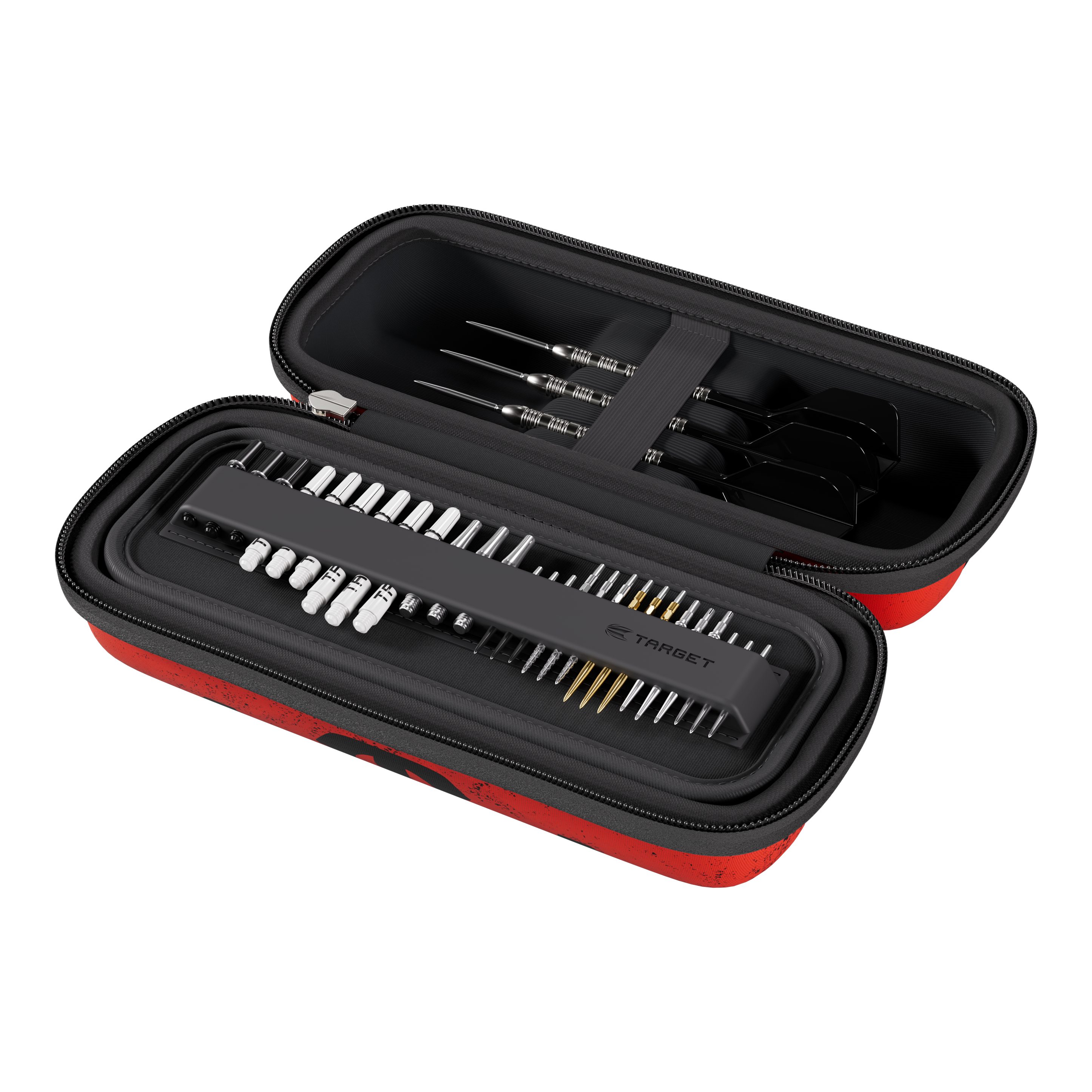 Das Foto zeigt das Target Star Wars Boa Dartcase mit Darth Maul Design. Das Produkt ist für den Transport von Darts und Zubehör gedacht.