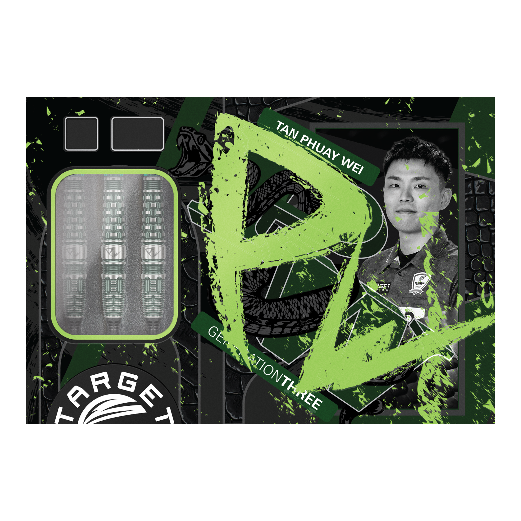 Target Japan Prime Series PW GEN 3 Softdarts - 19g Zu sehen ist der Target Japan Prime Series PW GEN 3 Softdart mit 19g Gewicht. Das Bild illustriert das Aussehen und die Ausstattung dieses Dartpfeils.