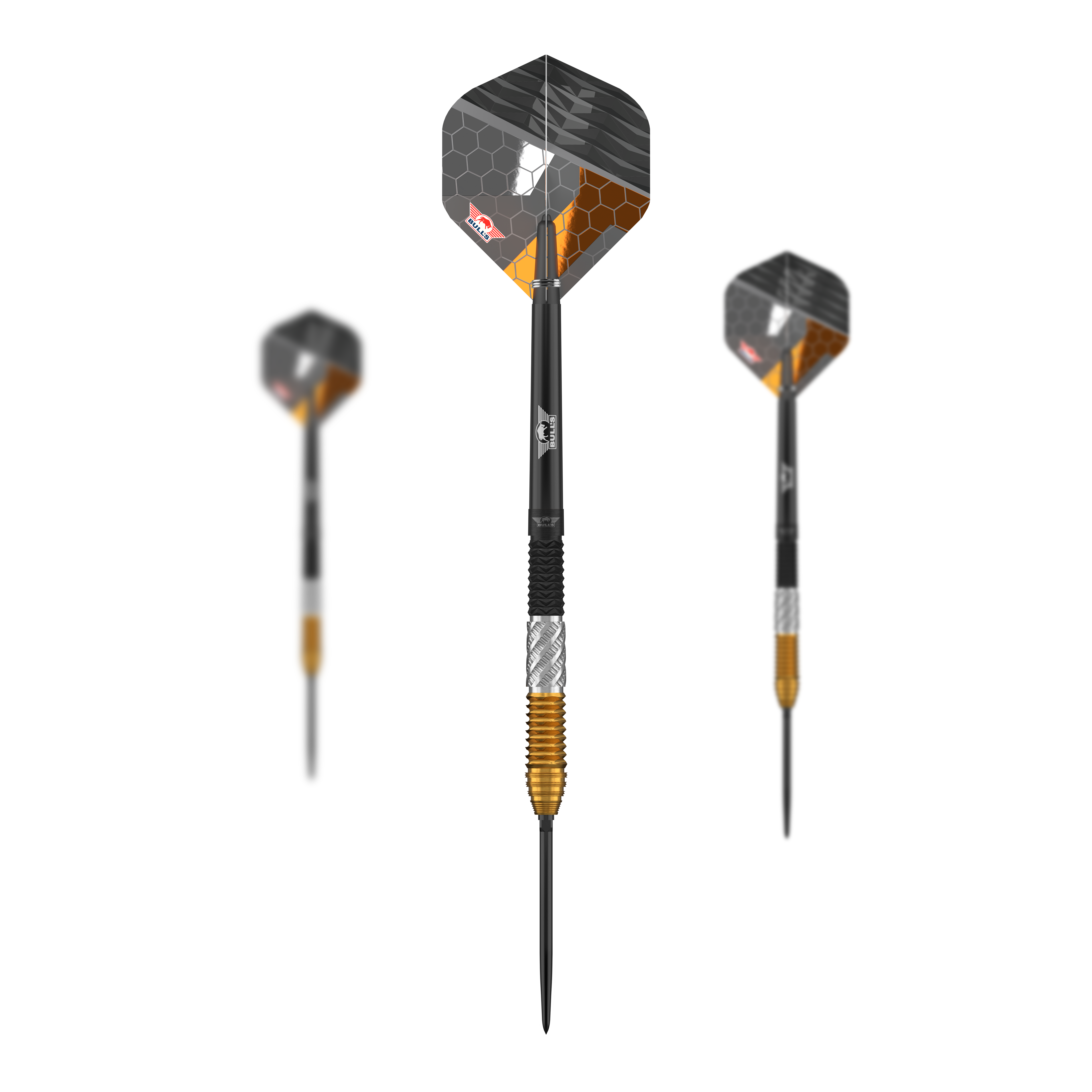 Bulls NL Dirk Van Duijvenbode 95% Convertible Points Steeldarts Dieses Set zeigt die Bulls NL Dirk Van Duijvenbode 95% Convertible Points Steeldarts. Die Darts zeichnen sich durch ihre wandelbaren Spitzen und das elegante Design aus.