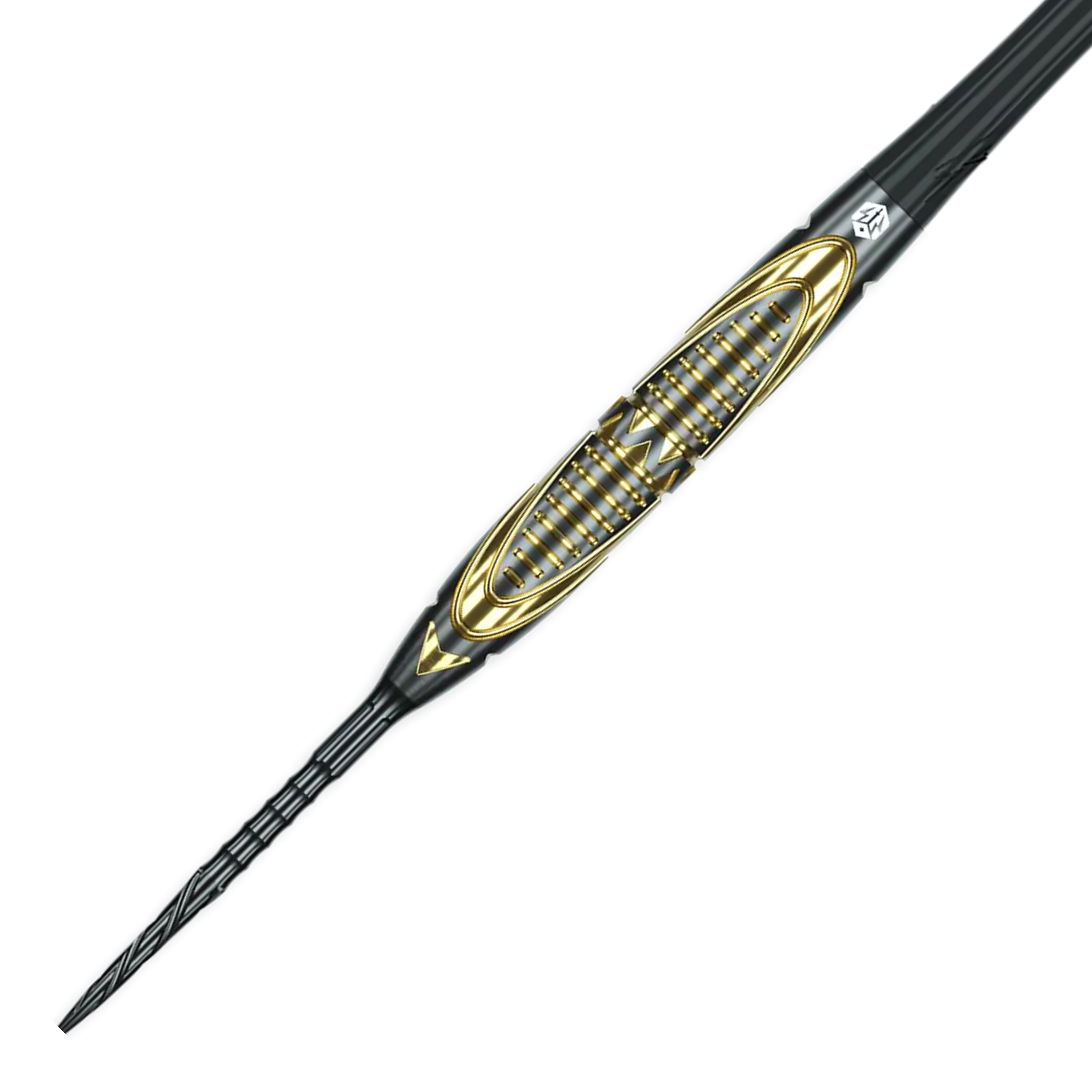 Caliburn Halo H2 Steeldarts - 22,5g Das Bild zeigt die Caliburn Halo H2 Steeldarts mit einem Gewicht von 22,5g. Die Darts sind detailliert abgebildet.