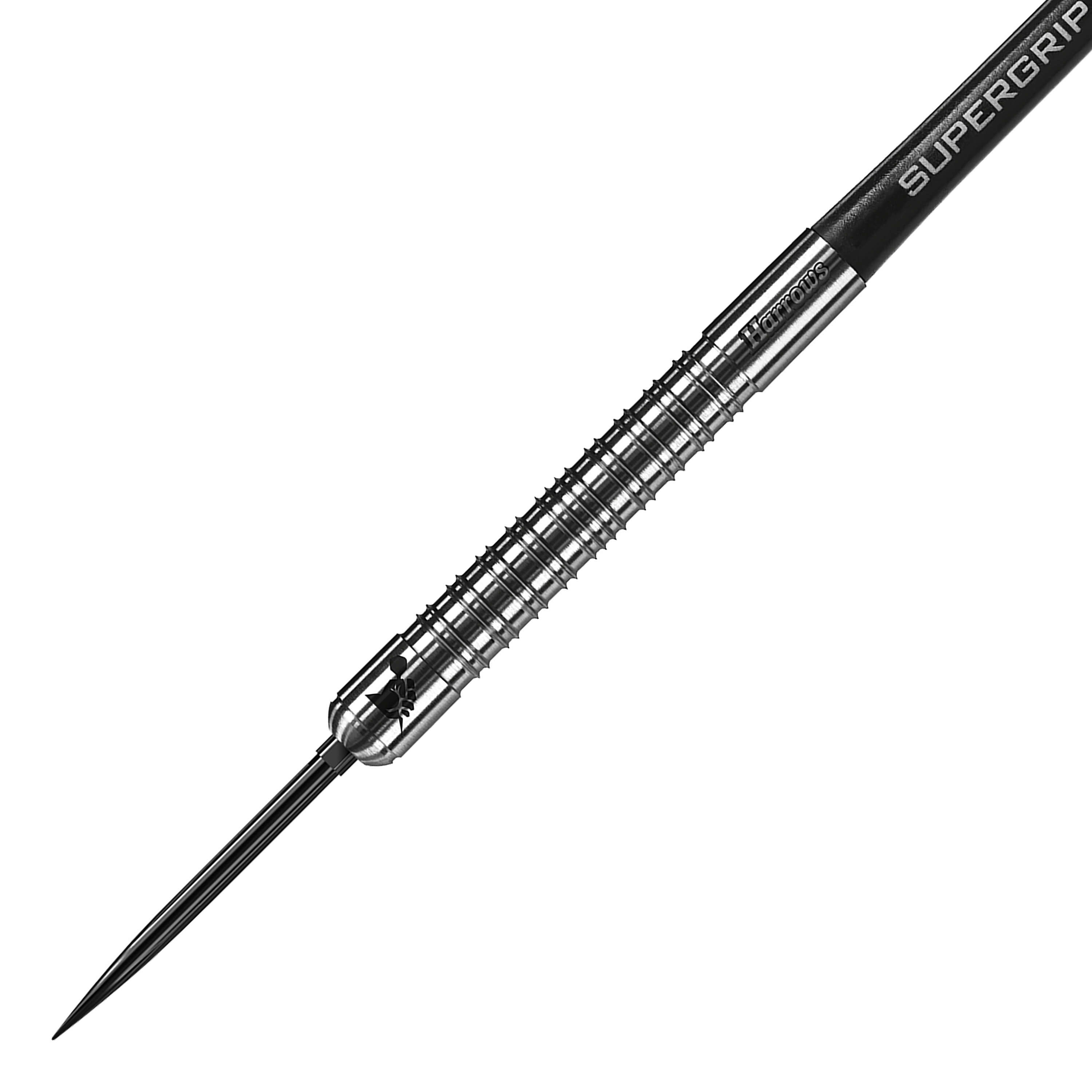 Harrows Supergrip 90 Quick Point Steeldarts Das Bild zeigt die Harrows Supergrip 90 Quick Point Steeldarts. Der Dart ist auf weißem Hintergrund abgebildet.