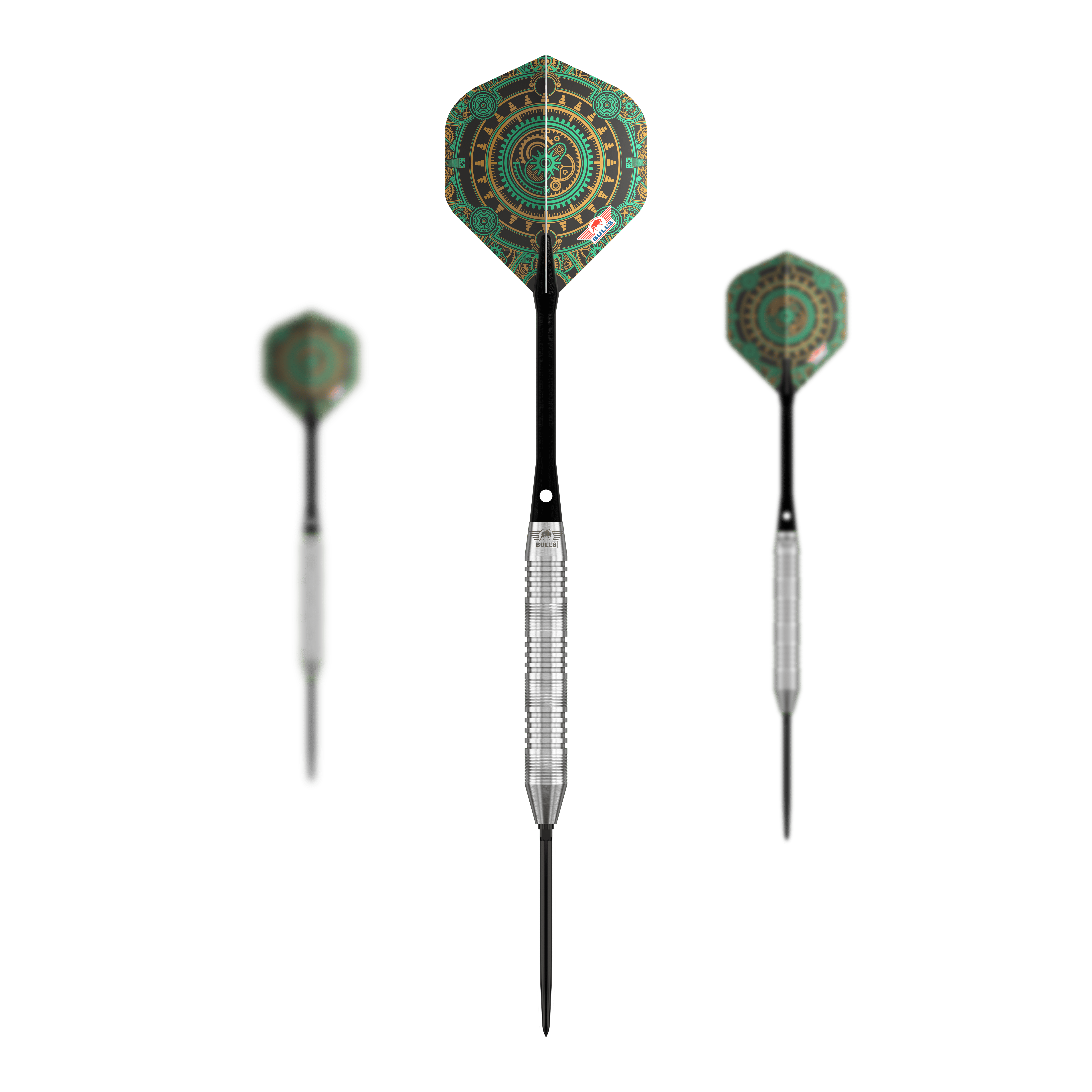 Bulls NL Direct Tungsten Convertible Point Steeldarts - 23g Abgebildet wird das Set Bulls NL Direct Tungsten Convertible Point Steeldarts - 23g. Zu sehen sind mehrere Pfeile.