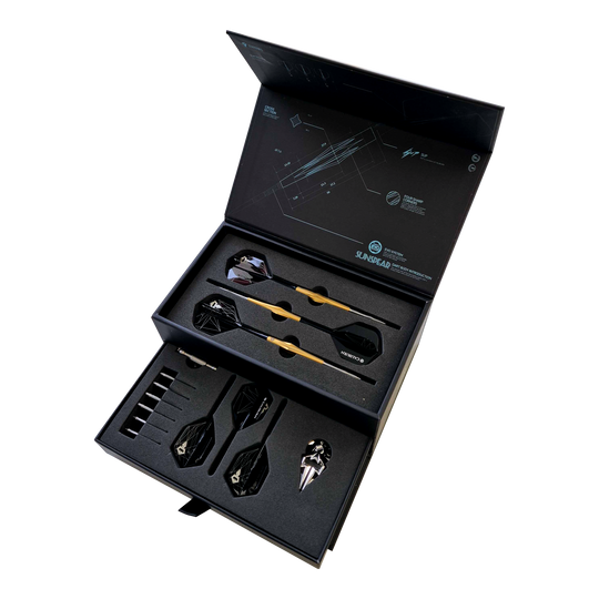 Caliburn Starships Series Sunspear Steeldarts - 19g Abgebildet ist Caliburn Starships Series Sunspear Steeldarts - 19g. Das Produkt zeigt einen Satz hochwertiger Steeldarts.