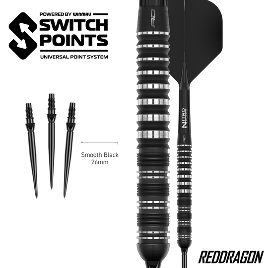 Red Dragon Sable Parallel Switch Point Steeldarts Abgebildet sind die Red Dragon Sable Parallel Switch Point Steeldarts. Präzision und gutes Design zeichnen diese Darts aus.