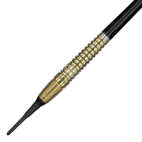 Gezeigt werden die Target Japan Prime Series Harith Lim HotShot GEN3 Softdarts - 18g. Das Set besticht durch hohe Qualität und gutes Handling.