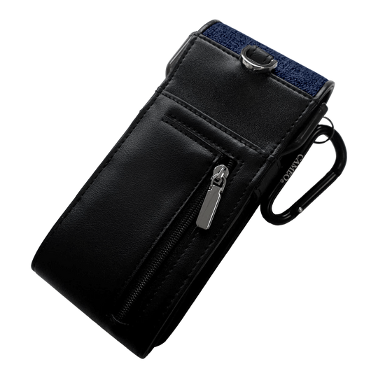 Cameo Thread Dartcase Dies ist ein elegantes dunkelblaues und schwarzes Dartetui mit Reißverschluss. Es hat einen Karabinerhaken zum einfachen Befestigen.
