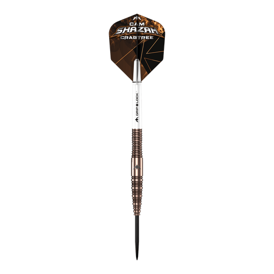 Mission Cam Crabtree V2 95% Tungsten Steeldarts Mission Cam Crabtree V2 Steeldarts in Einzelansicht sind auf diesem Bild zu sehen. Es zeigt den Dart aus einer anderen Perspektive.