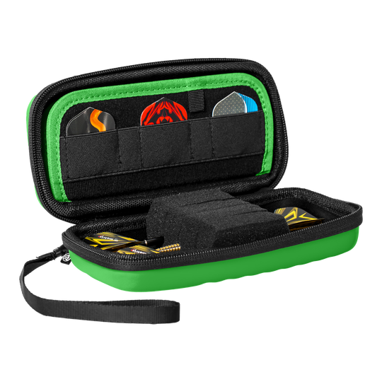 Bulls Orbis S Dartcase - Grün Das Bild zeigt das Produkt Bulls Orbis S Dartcase in Grün. Es handelt sich um ein kompaktes Dartcase zur Aufbewahrung von Dart-Zubehör.