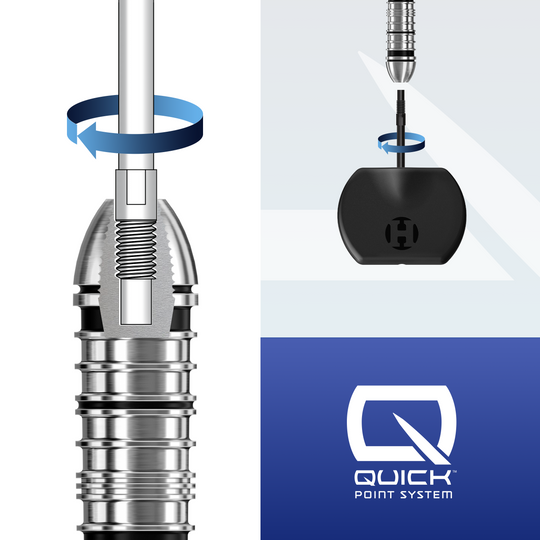 Harrows Quick Point Dartspitzen - Silber Abgebildet sind die Harrows Quick Point Dartspitzen in Silber. Sie eignen sich für den schnellen Austausch an Darts.
