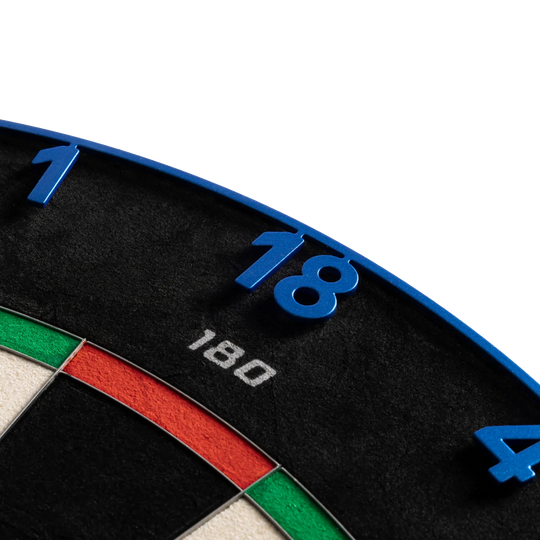 Precise 180 Endorphine Steeldartboard mit Nummernring - Arctic Blue Abgebildet ist das Precise 180 Endorphine Steeldartboard mit Nummernring - Arctic Blue. Die Scheibe eignet sich ideal für Turnier- und Freizeitspieler.