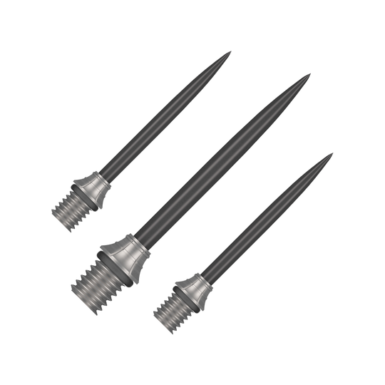 Shot Fynx Conversion Points - 32 mm Gezeigt wird ein Set der Shot Fynx Conversion Points mit 32 mm Länge. Diese Spitzen bieten Vielseitigkeit beim Dartspielen.