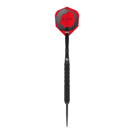 Shot ZEN Straight Turbo Point Steeldarts - 23g Gezeigt werden die Shot ZEN Straight Turbo Point Steeldarts mit 23g Gewicht. Sie sind ideal für Spieler, die Wert auf Balance und Präzision legen.