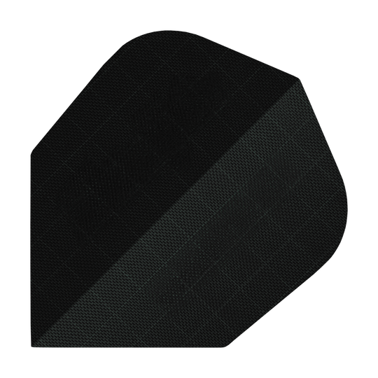Nylon-Stoff No6 Flights Hier ist ein einzelner Nylon-Stoff No6 Flight in schwarzer Ausführung zu sehen. Das Produkt ist Teil eines Dart-Sets.