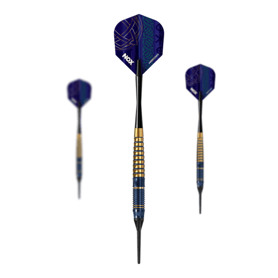 Harrows Nox Premium Brass Softdarts Hier sind die Harrows Nox Premium Brass Softdarts abgebildet. Diese Pfeile sind für Softdart geeignet und bieten gute Qualität.