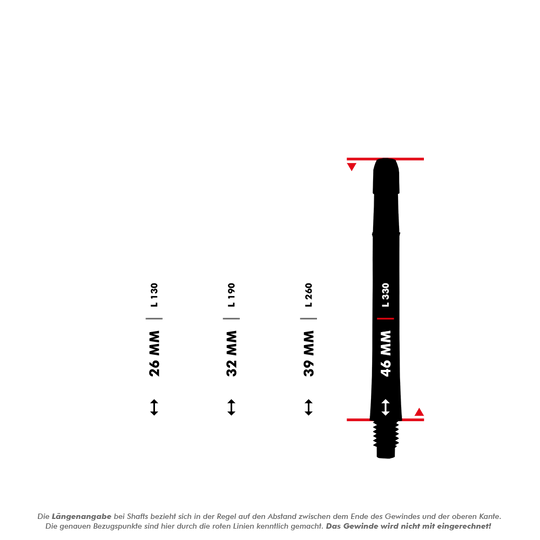 L-Style L-Shafts Locked Straight - White