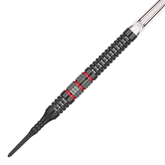Hier ist der Target Nathan Aspinall 95K Softdarts - 18g zu sehen. Ideal für präzises und effektives Dartspiel.