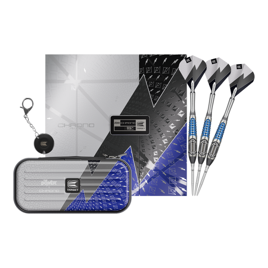 Target Phil Taylor Power X Chrono Swiss Points Steeldarts Dieses Bild stellt die Target Phil Taylor Power X Chrono Swiss Points Steeldarts dar. Die Darts sind für professionelle Spieler konzipiert.
