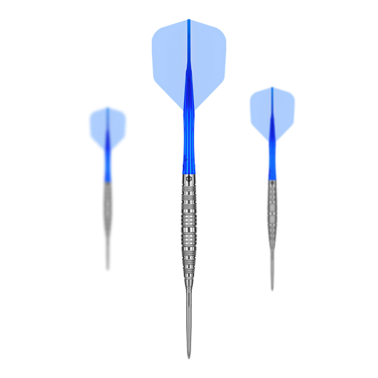 Caliburn Rix EZ-EVO R6 Steeldarts Das Bild zeigt Caliburn Rix EZ-EVO R6 Steeldarts in einem Set. Diese Steeldarts sind speziell für Präzisionswürfe entwickelt.