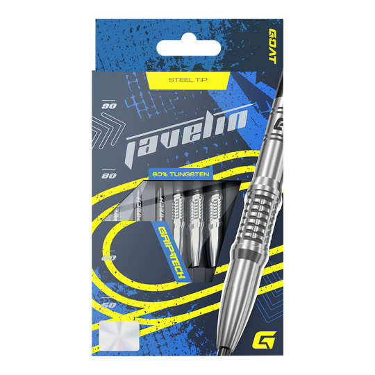 GOAT Javelin Steeldarts Gezeigt wird das GOAT Javelin Tungsten Steeldarts Set. Die Steeldarts sind für hohe Leistung konzipiert.