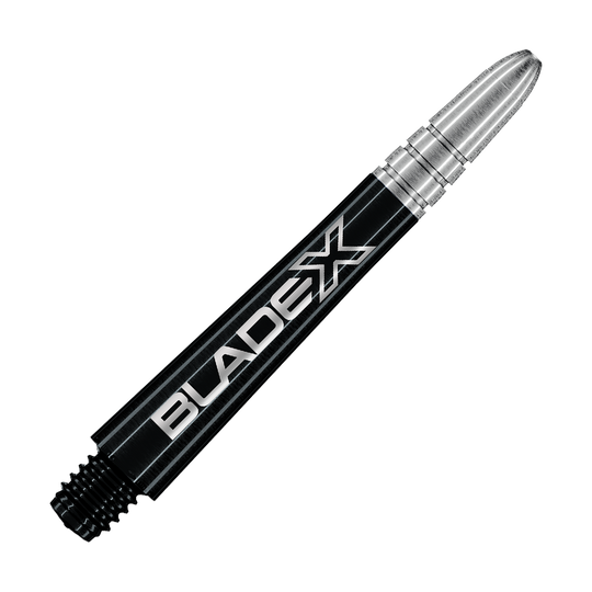 Winmau Vecta Blade X Shafts Schwarz, 40mm Länge – Variante 2. Diese Dartschäfte sind speziell für professionelle Spieler entwickelt.