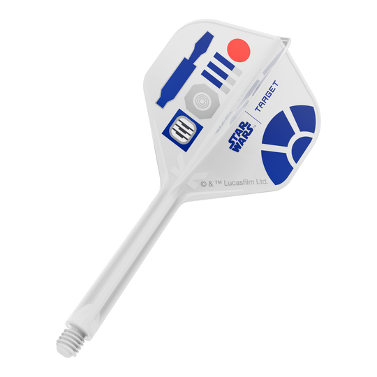 Target Star Wars K-Flex R2D2 No2 Standard Flights Ein einzelnes Dart-Flight, Star Wars KFlex R2D2 Medium 33mm. Das Produkt ist auf dem Bild als solches erkennbar, nähere Details liefert der Dateiname.