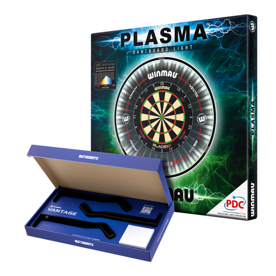 Autodarts Vantage Auto-Scoring-System Das Bild zeigt das Autodarts Vantage Auto-Scoring-System. Es ist wahrscheinlich ein System zur automatischen Auswertung von Dartergebnissen.
