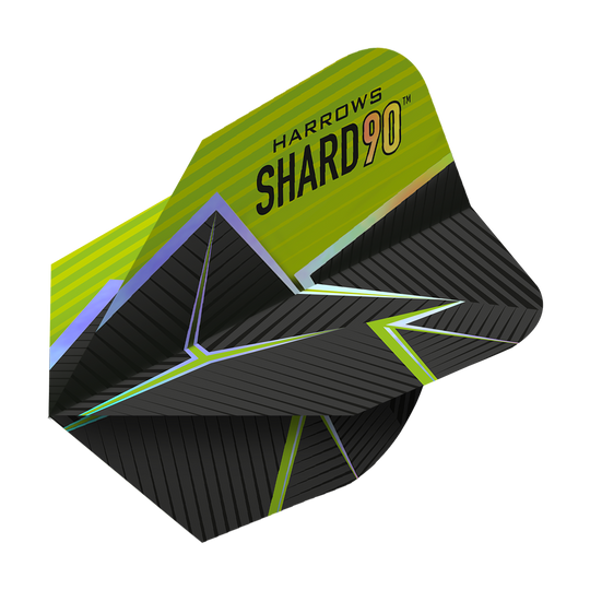Harrows Prime Shard No6 Flights Hier wird ein Harrows Prime Shard No6 Flight gezeigt. Die Oberfläche ist mit einem auffälligen Muster versehen.